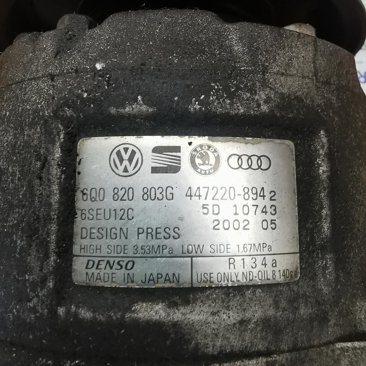 VW Polo 9N1 Klimakompressor Kompressor Klimaanlage Denso 6Q0820803G